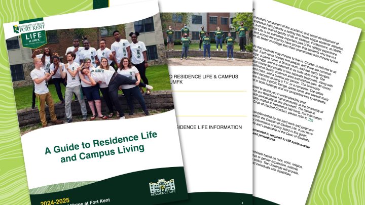 screenshot of pages from the Guide to Residence Life and Campus Living