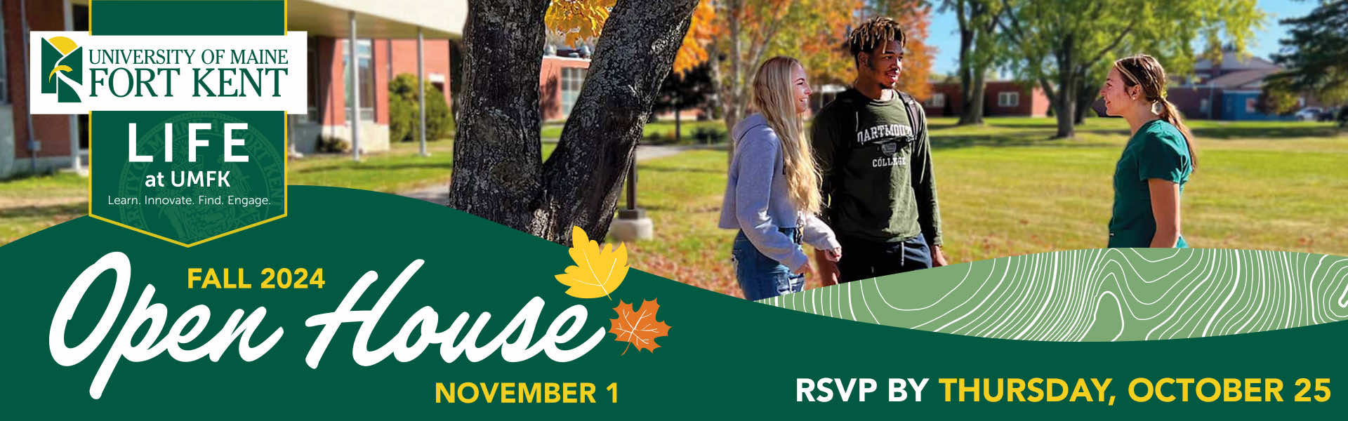 Fall 2024 Open House - November 1, 2024. RSVP by Thursday, October 25